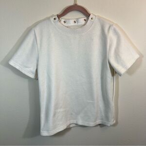 ✨ Steventai Women’s White Fleece Top Medium